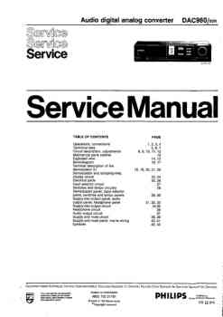 Philips dac-960 service manual PDF
